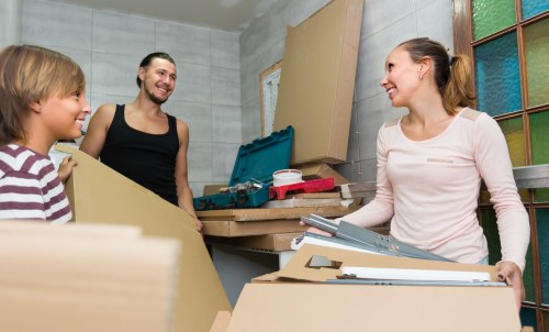 Residential moving van prepared for a home move in Poplar