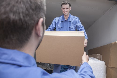 Recycling collection and sorting at Poplar Removals