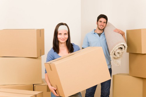 Removal van loaded for urgent relocation in Poplar